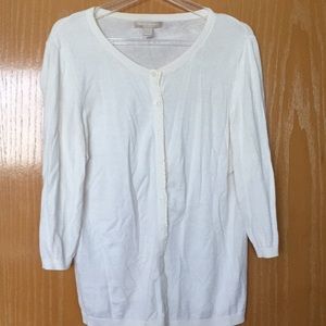 Banana Republic off-white 3/4th sleeve cardigan